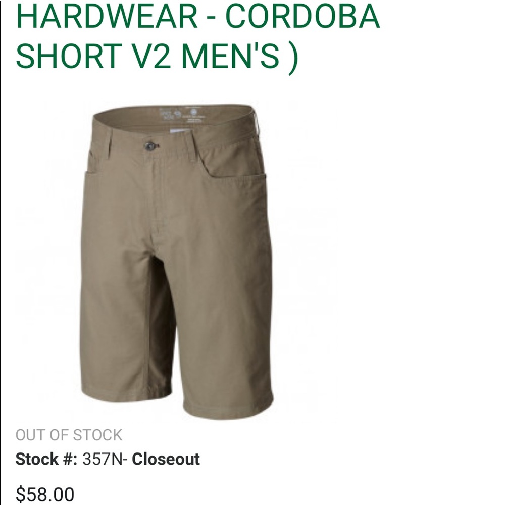 Mountain Hardware Cordoba Casual Short M